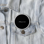 Schwarzer Kreis mit weißem Kreisrahmen TEMPLATE,  Button (Beispiel)