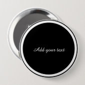 Schwarzer Kreis mit weißem Kreisrahmen TEMPLATE, Button (Vorne & Hinten)