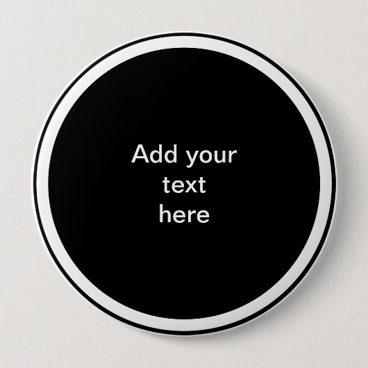 Schwarzer Kreis mit weißem Kreisrahmen VORLAGE, Button (Vorderseite)
