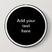 Schwarzer Kreis mit weißem Kreisrahmen VORLAGE,  Button (Vorderseite)