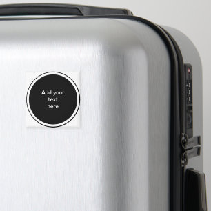 Schwarzer Kreis mit weißem Rahmen TEMPLATE, Magnet