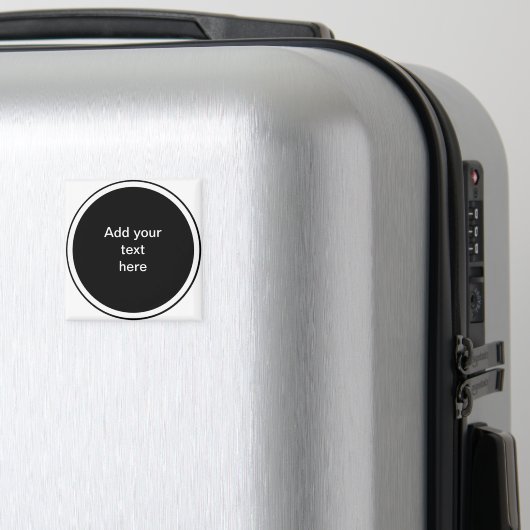 Schwarzer Kreis mit weißem Rahmen TEMPLATE, Magnet (In Situ (Gepäck))