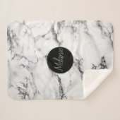 Schwarzer Kreis und Schwarz-weißer Marmorstein Sherpadecke (Vorderseite (Horizontal))