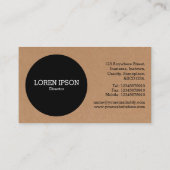 Schwarzer Kreis v2 - Sammelpack Visitenkarte (Rückseite)