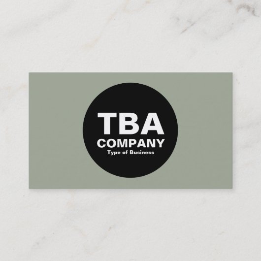 Schwarzer Kreis - Warmes Grau Visitenkarte (Vorderseite)