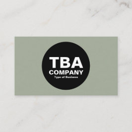 Schwarzer Kreis - Warmes Grau Visitenkarte