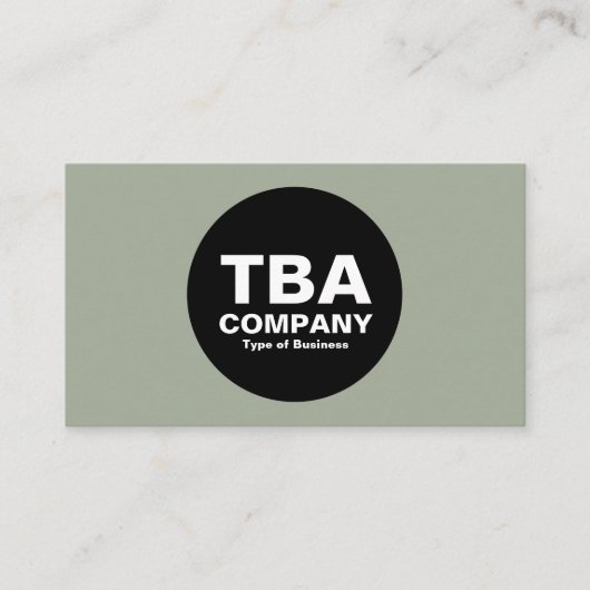 Schwarzer Kreis - Warmes Grau Visitenkarte (Vorderseite)