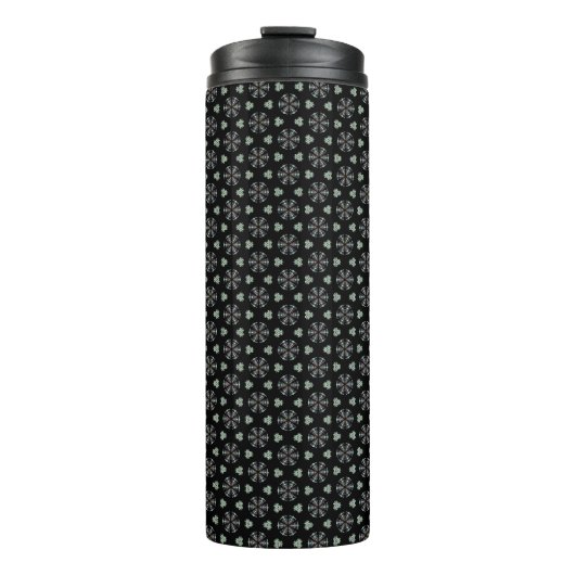Schwarzer Kreislauf-Delight Thermal Tumbler Thermosbecher (Vorderseite)