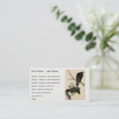 Schwarzer Krieger (Rotschwanzfalken) von Audubon-V Visitenkarte (Stehend Vorderseite)