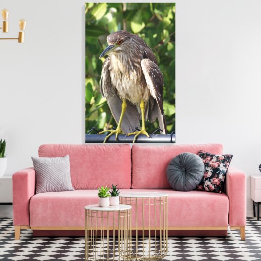 Schwarzer Kröner Leinwanddruck (Insitu (Wohnzimmer))