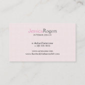 Schwarzer Kronleuchter - Rosa Hintergrund Räume De Visitenkarte (Rückseite)