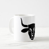 Schwarzer Kuhkopf Kaffeetasse (Vorderseite Links)