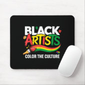 Schwarzer Künstler färbt die Kultur Schwarze Gesch Mousepad (Mit Mouse)