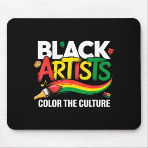 Schwarzer Künstler färbt die Kultur Schwarze Gesch Mousepad