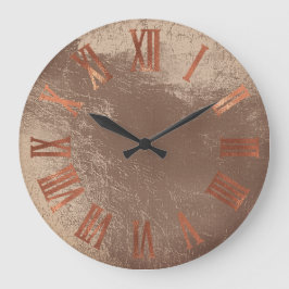 Schwarzer Kupfer Rose Gold Römisches Bronzeglas Ur Große Wanduhr