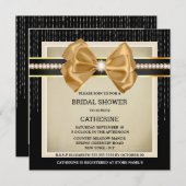 Schwarzer Kupferbogenschimmer-Glitzer-Glanz Einladung (Vorne/Hinten)