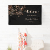 Schwarzer Kupferflor | Goth Wedding Welcome Banner (Insitu)