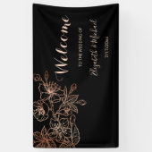 Schwarzer Kupferflor | Goth Wedding Welcome Banner (Vertikal)