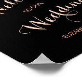 Schwarzer Kupferflor | Gothic Wedding Welcome Poster (Ecke)