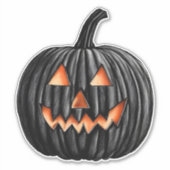 Schwarzer Kürbis Aufkleber (Vorderseite)