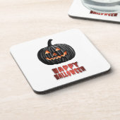 Schwarzer Kürbis Getränkeuntersetzer (Linke Seite)