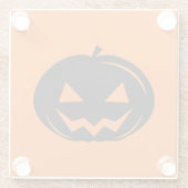 Schwarzer Kürbis Glasuntersetzer (Rückseite)