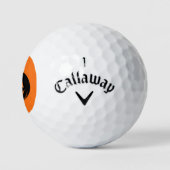 Schwarzer Kürbis Golfball (Logo)