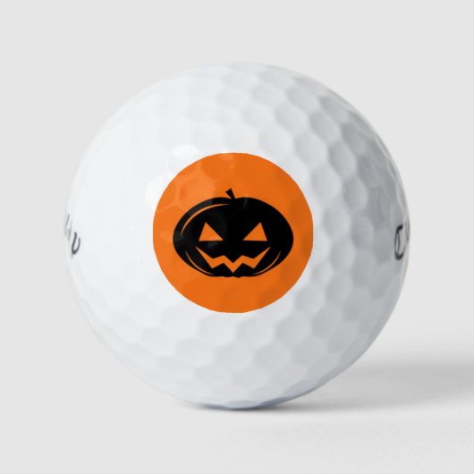 Schwarzer Kürbis Golfball (Vorderseite)