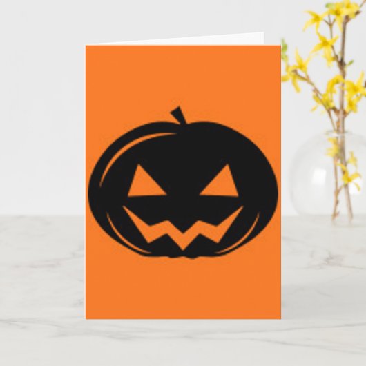 Schwarzer Kürbis Karte (Gelbe Blume)