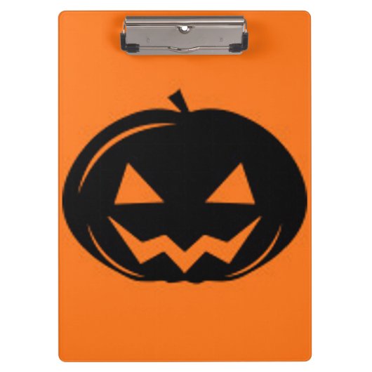 Schwarzer Kürbis Klemmbrett (Vorderseite)