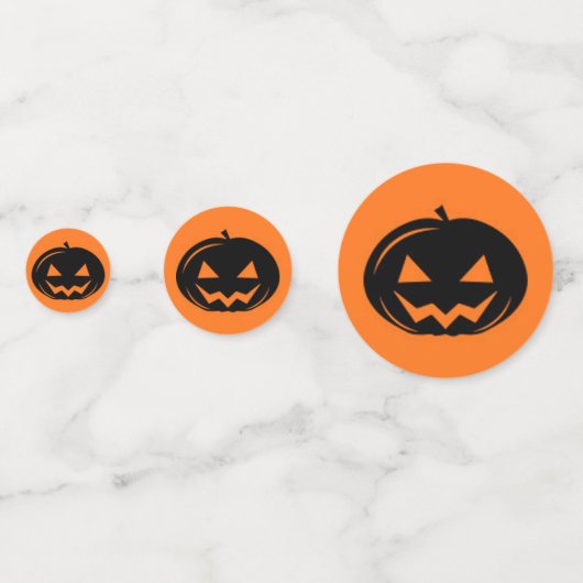 Schwarzer Kürbis Konfetti (Vorderseiten)