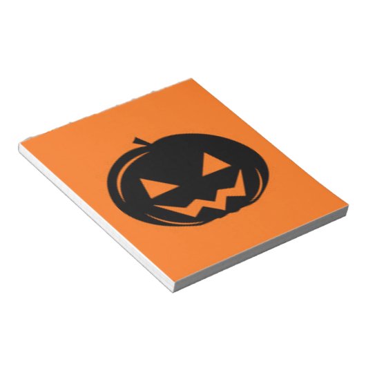 Schwarzer Kürbis Notizblock (angewinkelt)