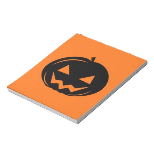 Schwarzer Kürbis Notizblock (Rotiert)