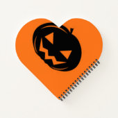 Schwarzer Kürbis Notizblock (Rückseite)