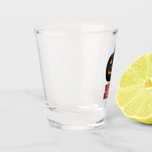 Schwarzer Kürbis Schnapsglas (Links)