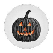 Schwarzer Kürbis Schneidebrett (Vorderseite)