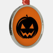 Schwarzer Kürbis Silbernes Ornament (Rechts)