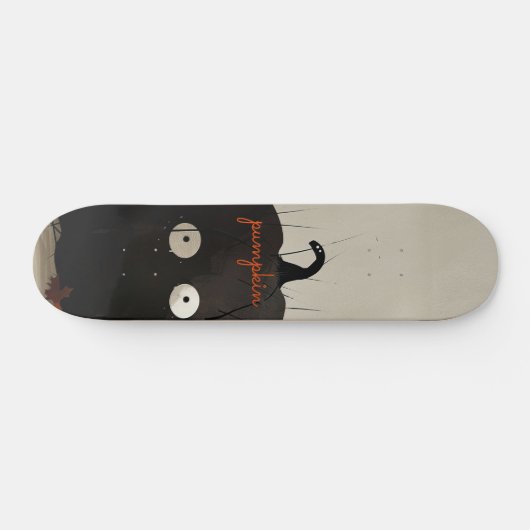Schwarzer Kürbis Skateboard (Horizontal)