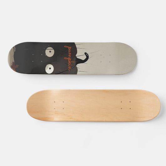 Schwarzer Kürbis Skateboard (Horizontal)