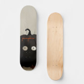 Schwarzer Kürbis Skateboard (Vorderseite)