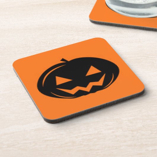 Schwarzer Kürbis Untersetzer (Linke Seite)