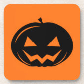 Schwarzer Kürbis Untersetzer (Vorderseite)