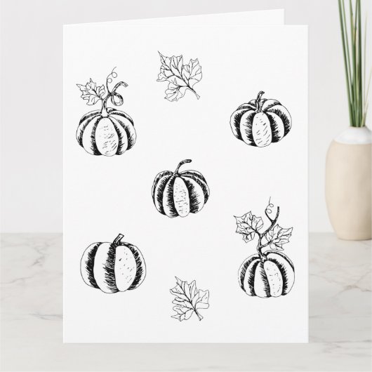 Schwarzer Kürbis zu Halloween Karte (Vorderseite)