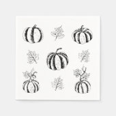 Schwarzer Kürbis zu Halloween Serviette (Vorderseite)