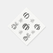 Schwarzer Kürbis zu Halloween Serviette (Ecke)