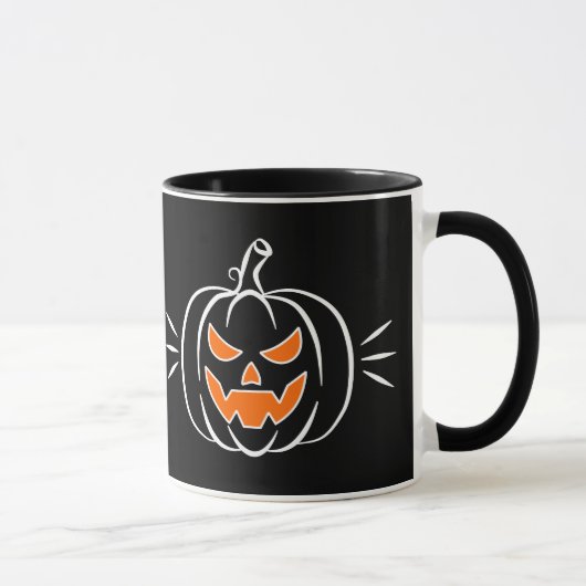Schwarzer Kürbismug Tasse (Rechts)