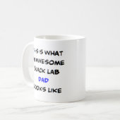 schwarzer Lab Dad, großartig Kaffeetasse (Vorderseite Links)
