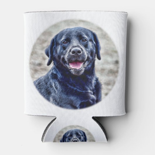 Schwarzer Lab Dosenkühler (Vorderseite)