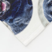 Schwarzer Lab Fleecedecke (Ecke)