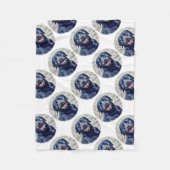 Schwarzer Lab Fleecedecke (Vorderseite)